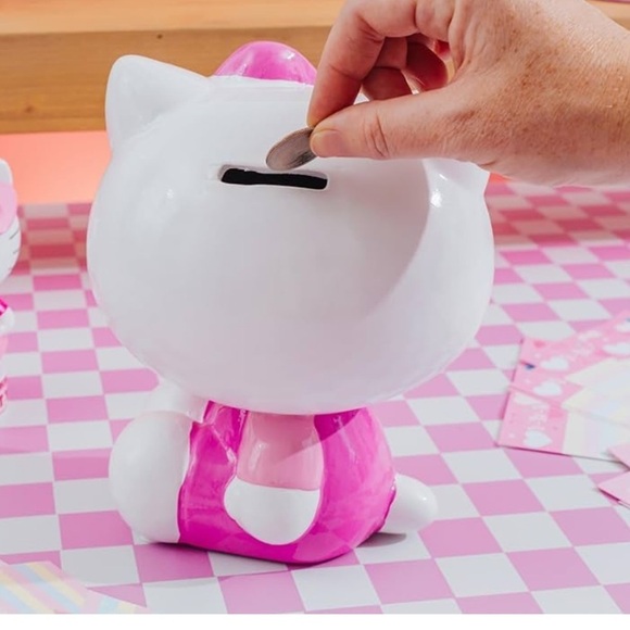Sanrio Hello Kitty Ceramic Coin Bank Kidcore Retro Y2K 90’s Seated - Picture 4 of 13